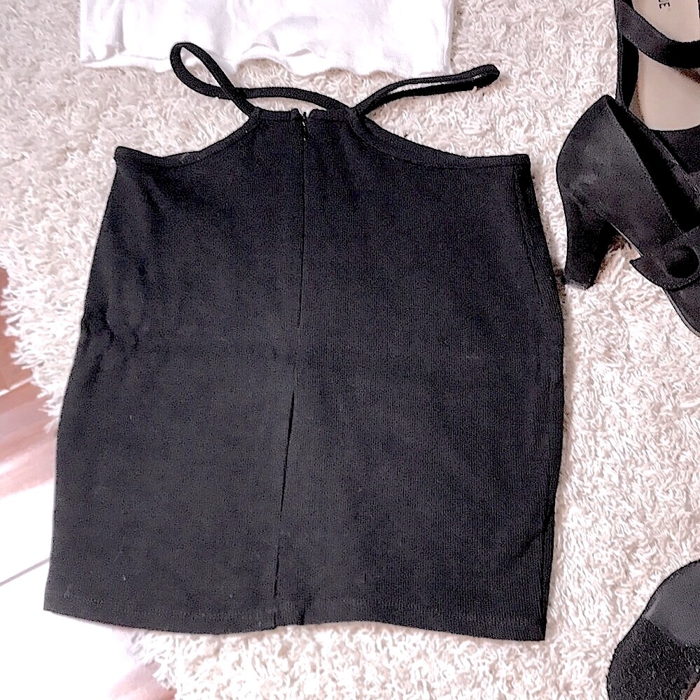 LA Hearts Black Cut-Out Mini Skirt - Picture 1 of 8